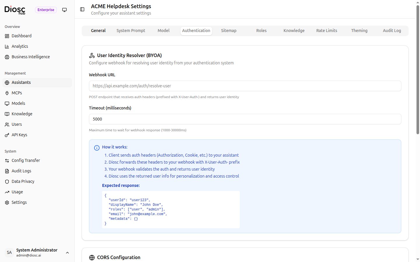 Authentication Settings